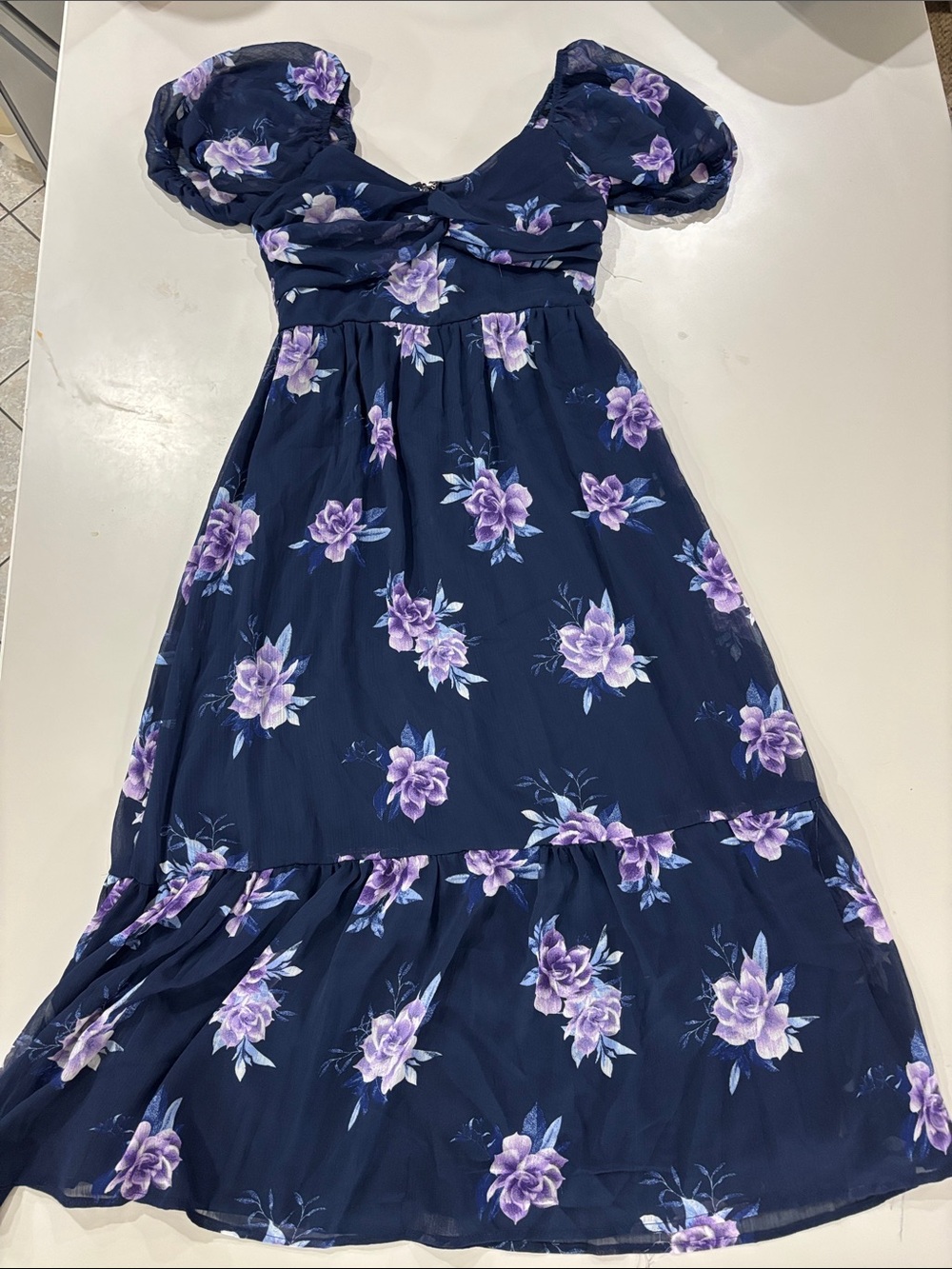 Francesca’s Mi Ami | Navy Floral Dress